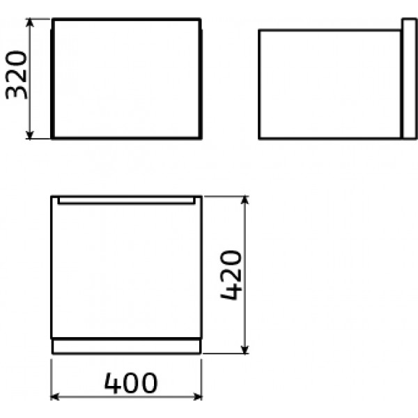 Шкаф 40 см белый (CL/07.56.150.65)