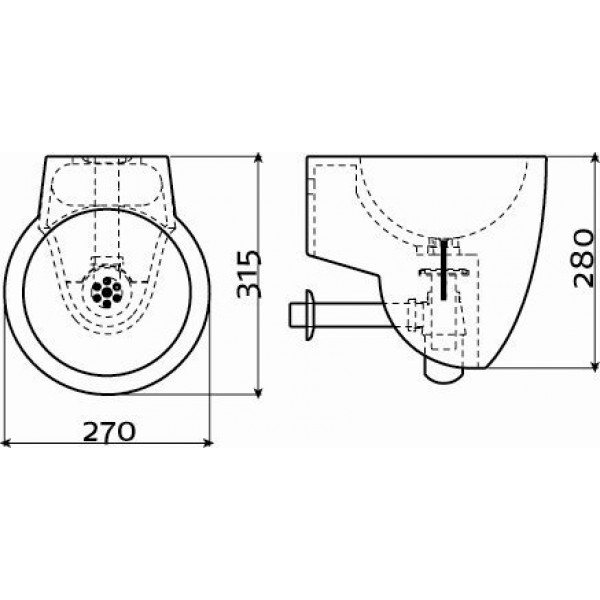 Круглая раковина для ванной 27 см (CL/03.03061)