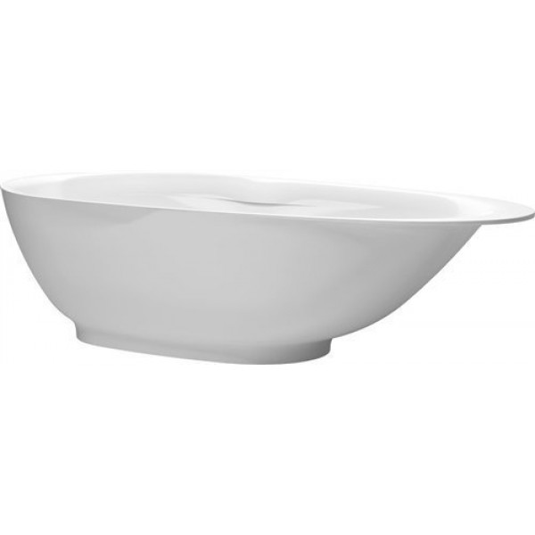 Дизайнерская овальная ванна отдельностоящая из минерального мрамора со сливной гарнитурой 182 см (CL/05.08010)
