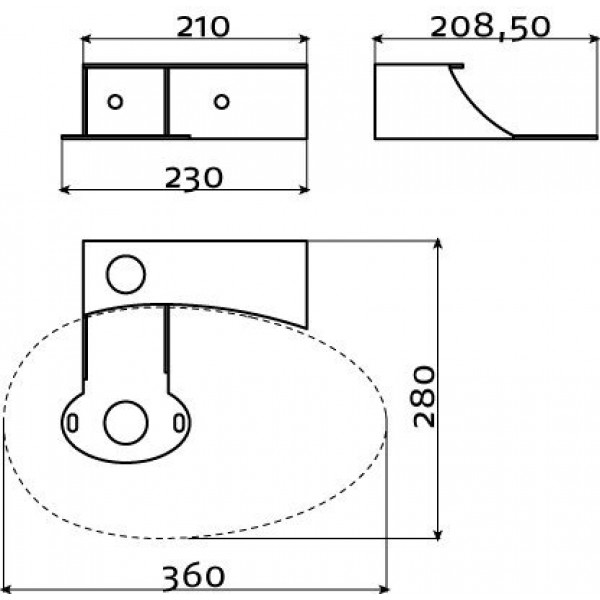 Консоль для раковины Flush с отверстием под кран (CL/07.39110)