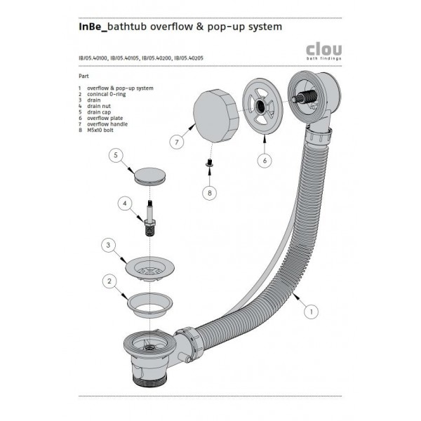 Овальная ванна Clou из акрила с системой слив-перелив (IB/05.40102)