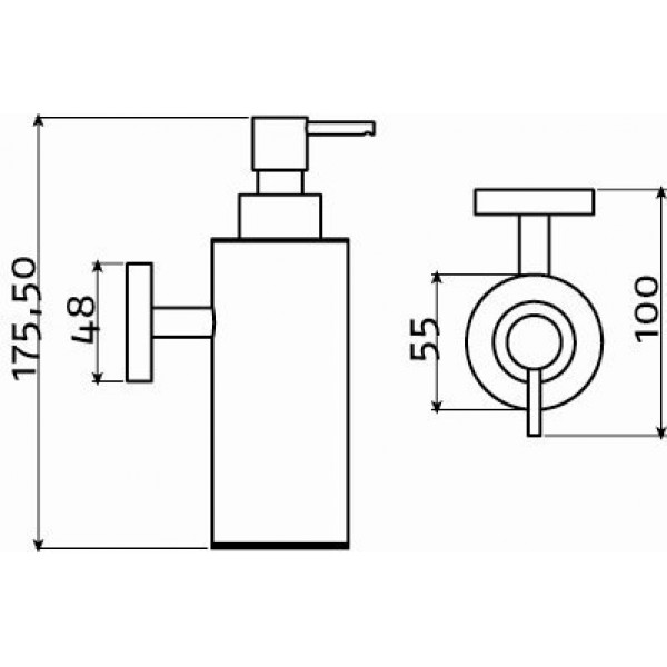 Дозатор для жидкого мыла настенный 200 мл (SJ/09.26041.41.01)