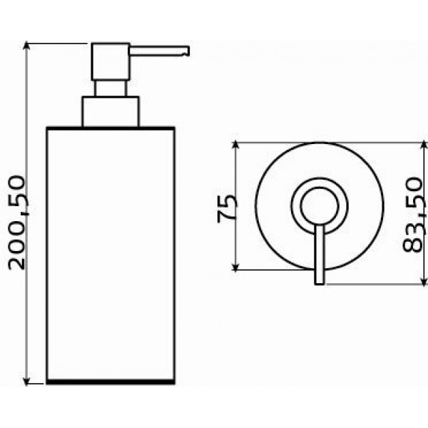 Диспенсер для жидкого мыла отдельно стоящий 500 мл (SJ/09.26042.01)