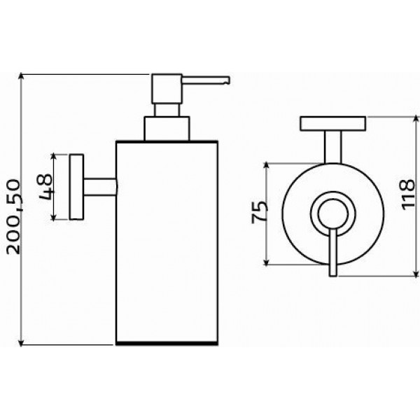 Дозатор для жидкого мыла 500мл (SJ/09.26043.01)