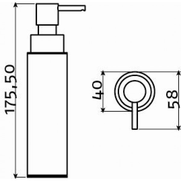 Дозатор для жидкого мыла хром 100 мл (SJ/09.26044.01)