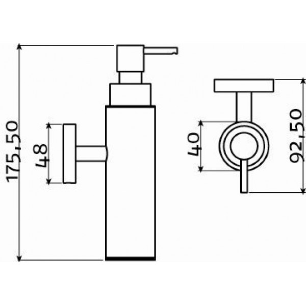 Настенный дозатор для жидкого мыла 100 мл (SJ/09.26045.01)