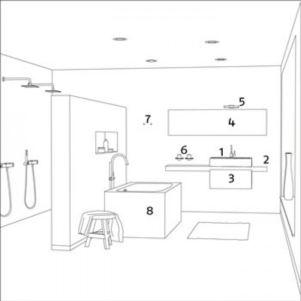 Комплект для ванной комнаты 120 см (CL/07.12001.66)